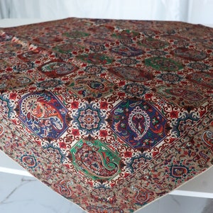 Multicoloured Handmade Tablecloth, Persian Handcrafted Tablecloth, , Termeh,Table Overlay,Fabric