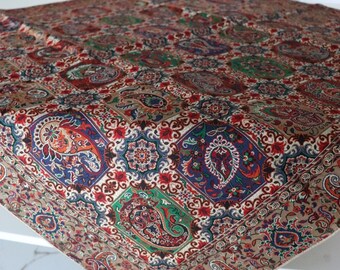 Multicoloured Handmade Tablecloth, Persian Handcrafted Tablecloth, , Termeh,Table Overlay,Fabric
