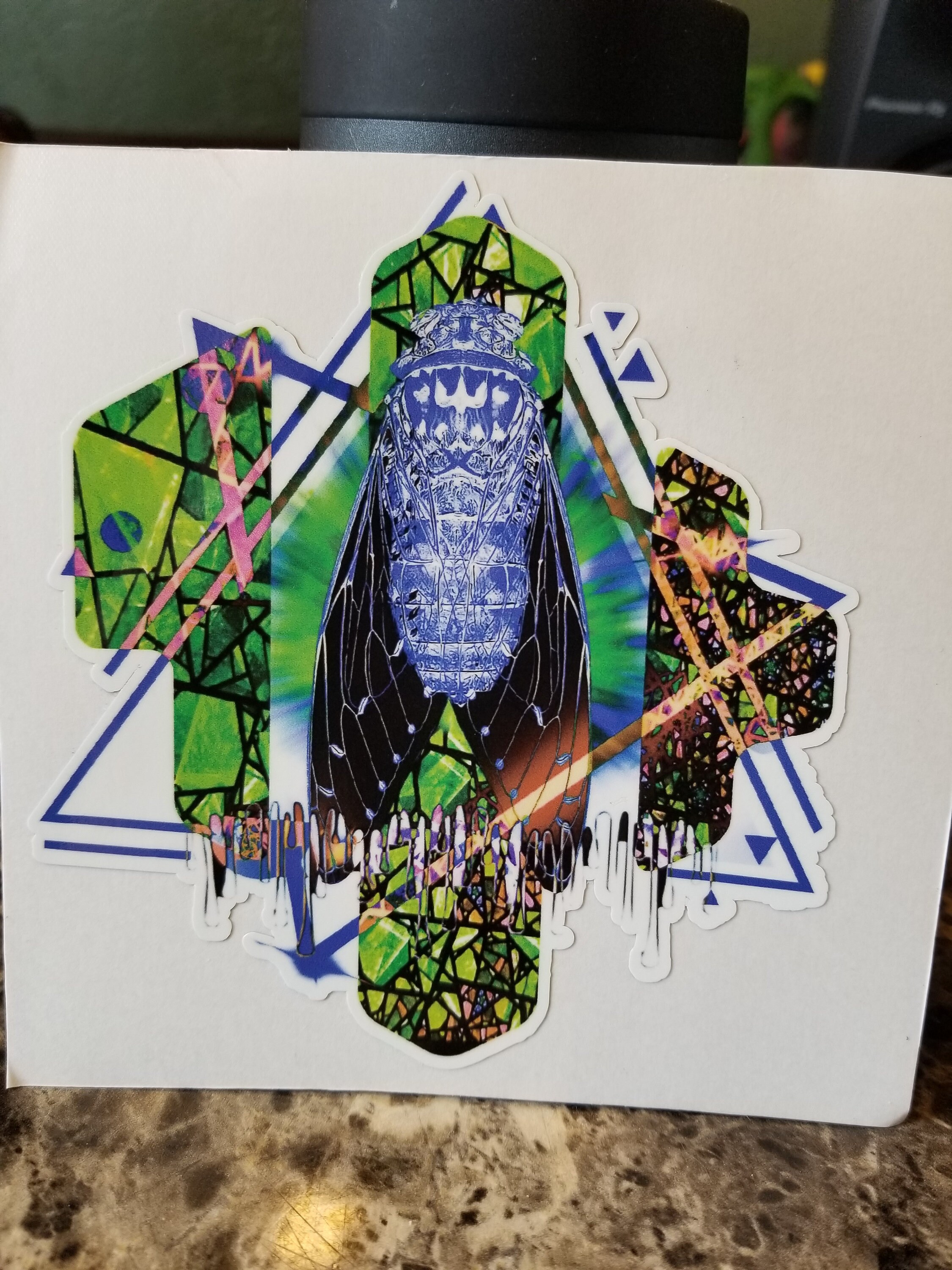 Edm Jade/Cicada inspired sticker decal waterproof Etsy