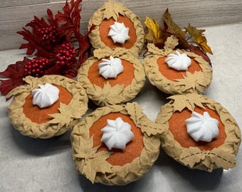 5" Felt Pumpkin Pies