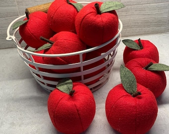 Red Felt Apples