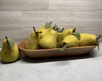 Felt Pears: D'Anjou Play Food