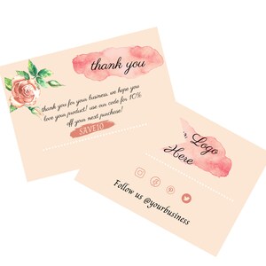 thank you card for your small business