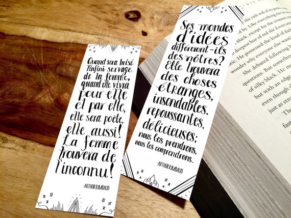 Arthur Rimbaud Feministe Citation Signet Litterature Etsy Arthur Rimbaud Feministe Citation Signet Litterature Etsy