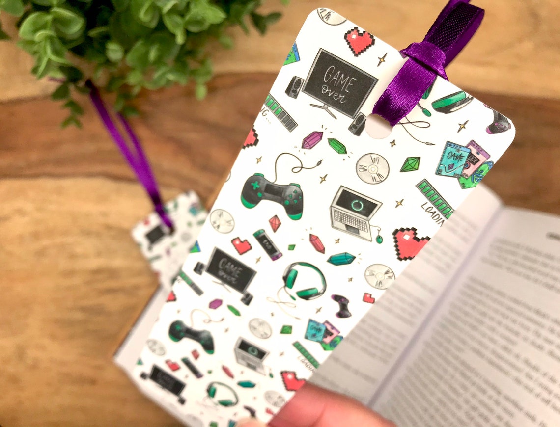 Gaming Video Game Bookmark Geek geeky computer nerd Etsy