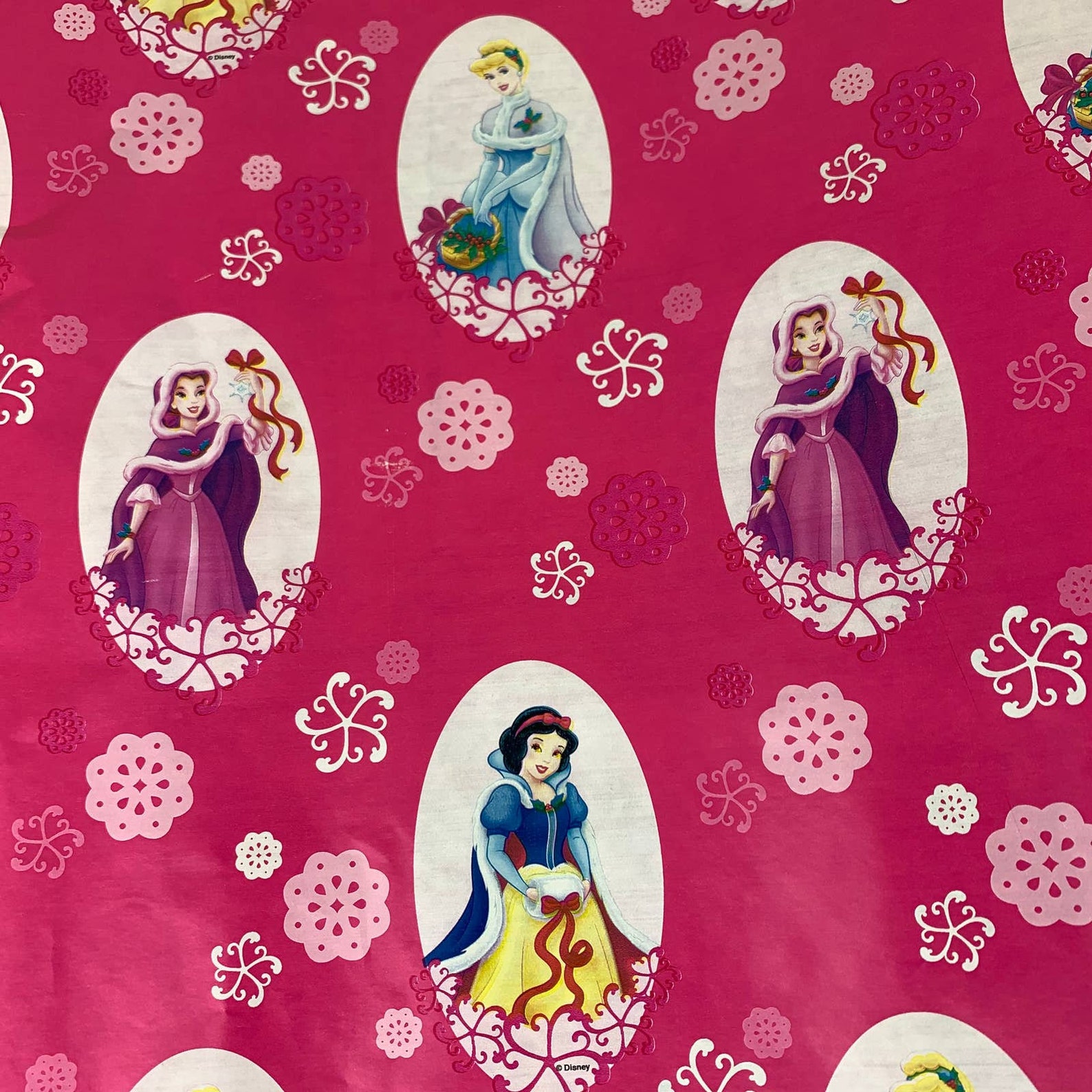 VTG disney princess holiday wrapping paper | Etsy