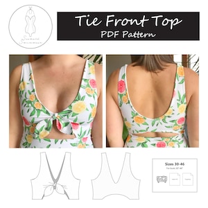 Tie Front Top PDF pattern - ADD ON
