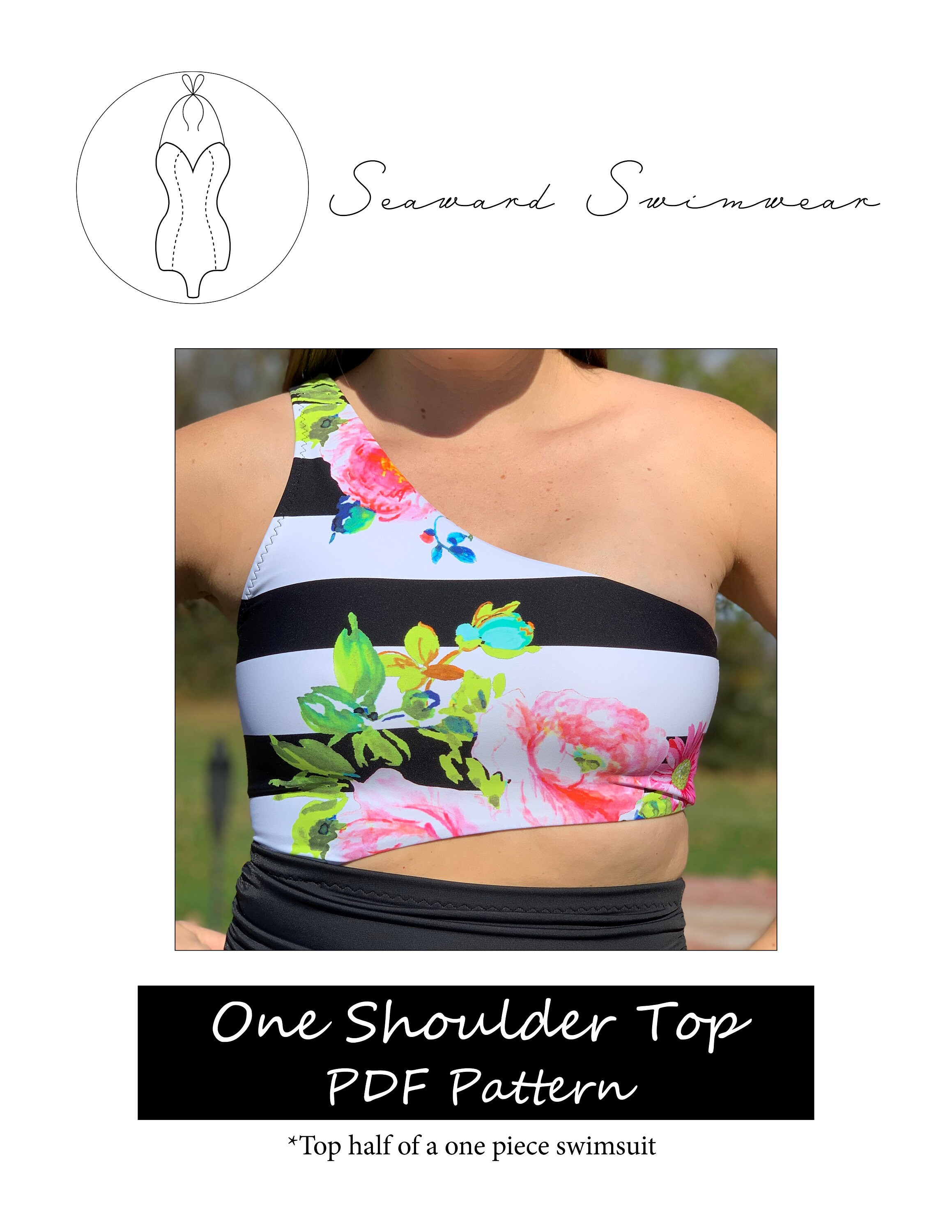 One Shoulder Top PDF Pattern | Etsy
