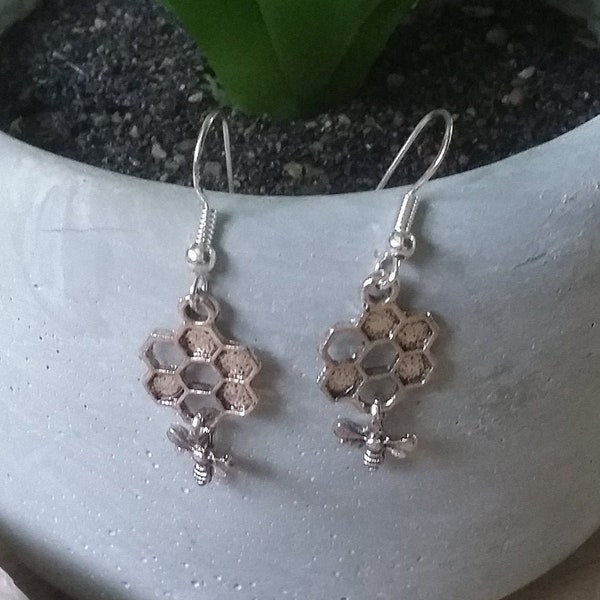 Boucles d'oreilles Abeille