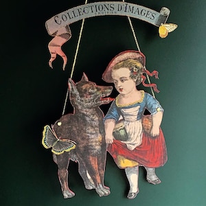 Hand made paper dolls, puppet, marionette, Victorian craft, paper craft, 19th century, vintage toy