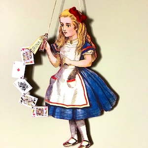 Alice in wonderland with playing cards