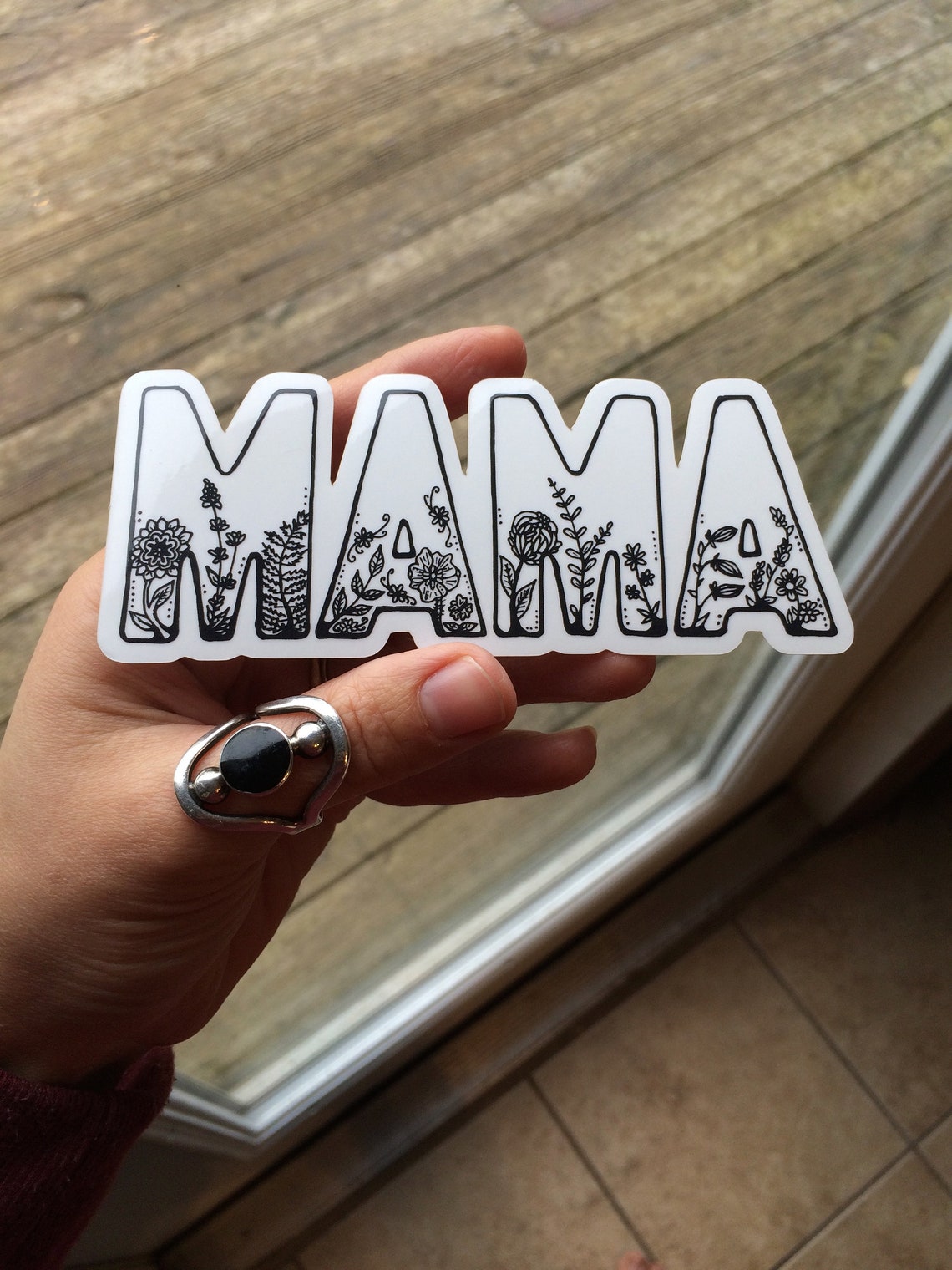 The Original Floral Mama Sticker Flower mom sticker | Etsy