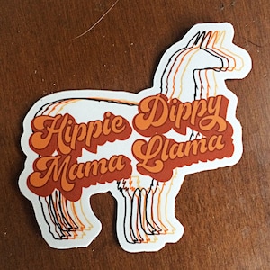 Hippie Dippy Mama Llama Sticker