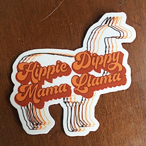 Hippie Dippy Maman Lama Sticker