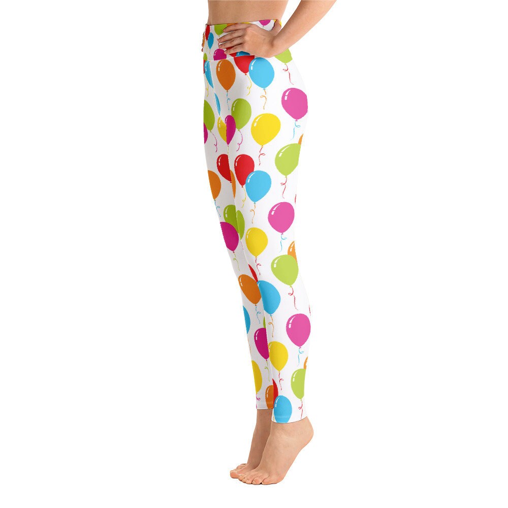 Balloons Themed Full Length Yoga Workout Leggings Hand made in Etsy