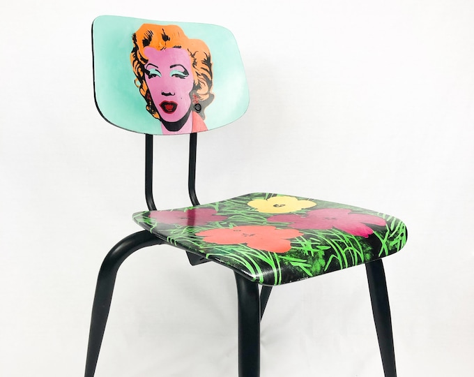 Featured listing image: Andy Warhol | Upcycled Accent Chair by Karen Spiro, Artist/Maker