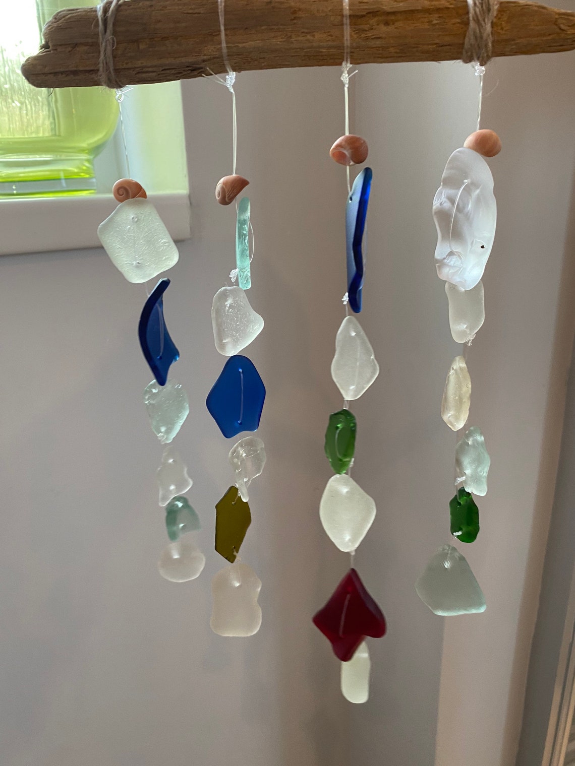 Unique 4 string wind chime / Wind Charm / sun catcher / Etsy