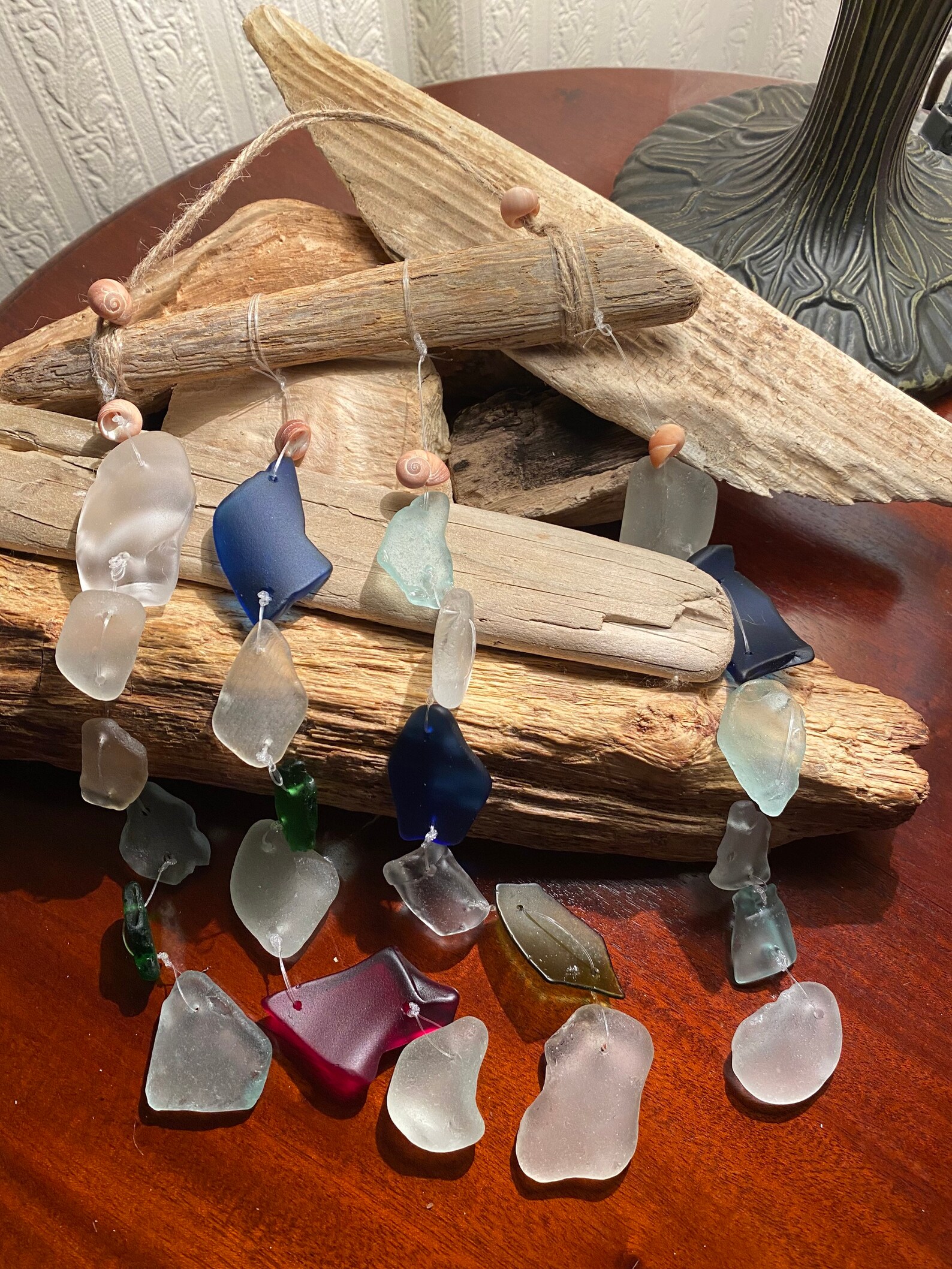 Unique 4 string wind chime / Wind Charm / sun catcher / Etsy