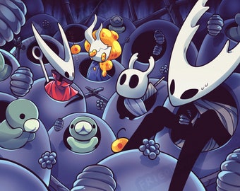 Hollow Knight Hornet and the Little Ghost Matte Art Print | Etsy