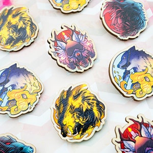 Soulsborne Canine Wood Pins- Amelia Cleric Beast Great Grey Wolf Sif Laurence
