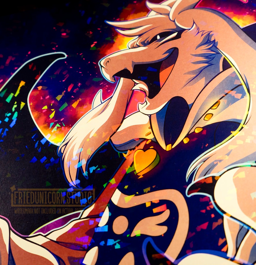 11x17 Inch Holo Print - God of Hyper Death Asriel Dreemurr