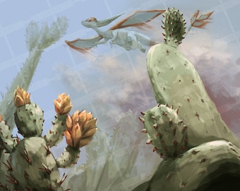 Flygon Desert Spirit Matte Art Print