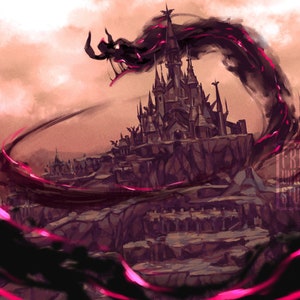 Breath of the Wild Hyrule Castle Calamity Matte Art Print