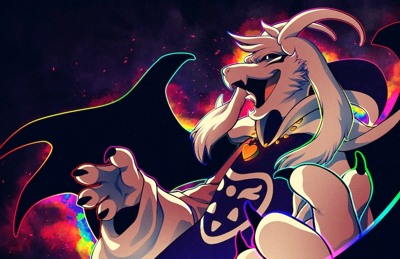 11x17 Inch Holo Print God of Hyper Death Asriel Dreemurr | Etsy