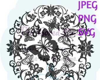 Download Free Butterfly Mandala Etsy SVG Cut Files