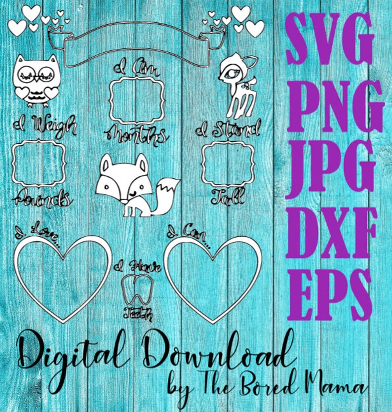 Download Woodland creatures SVG baby stat board monthly milestone ...