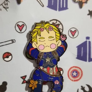 Sleeping steve enamel pin A-D grades