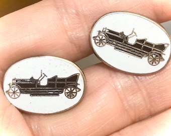 Vintage Rolls-Royce Silver Ghost Cufflinks: 1955-62 Fashion Jewelry