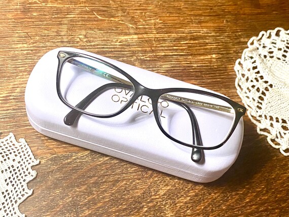 Authentic Chanel Eyeglasses | Black & Gold Cat Eye Frames - Etsy display picture 2
