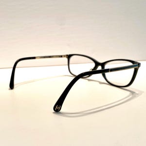 Authentic Chanel Eyeglasses 3407-Q-A | Black Gold | Made in Italy | 55-16-140 | Chanel Eyeglasses | Chanel luxury