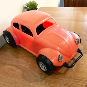 Vintage 1970s Gay Toys VW Bug Beetle Car – Retro Plastic Volkswagen Hot Rod – Made in USA Toy