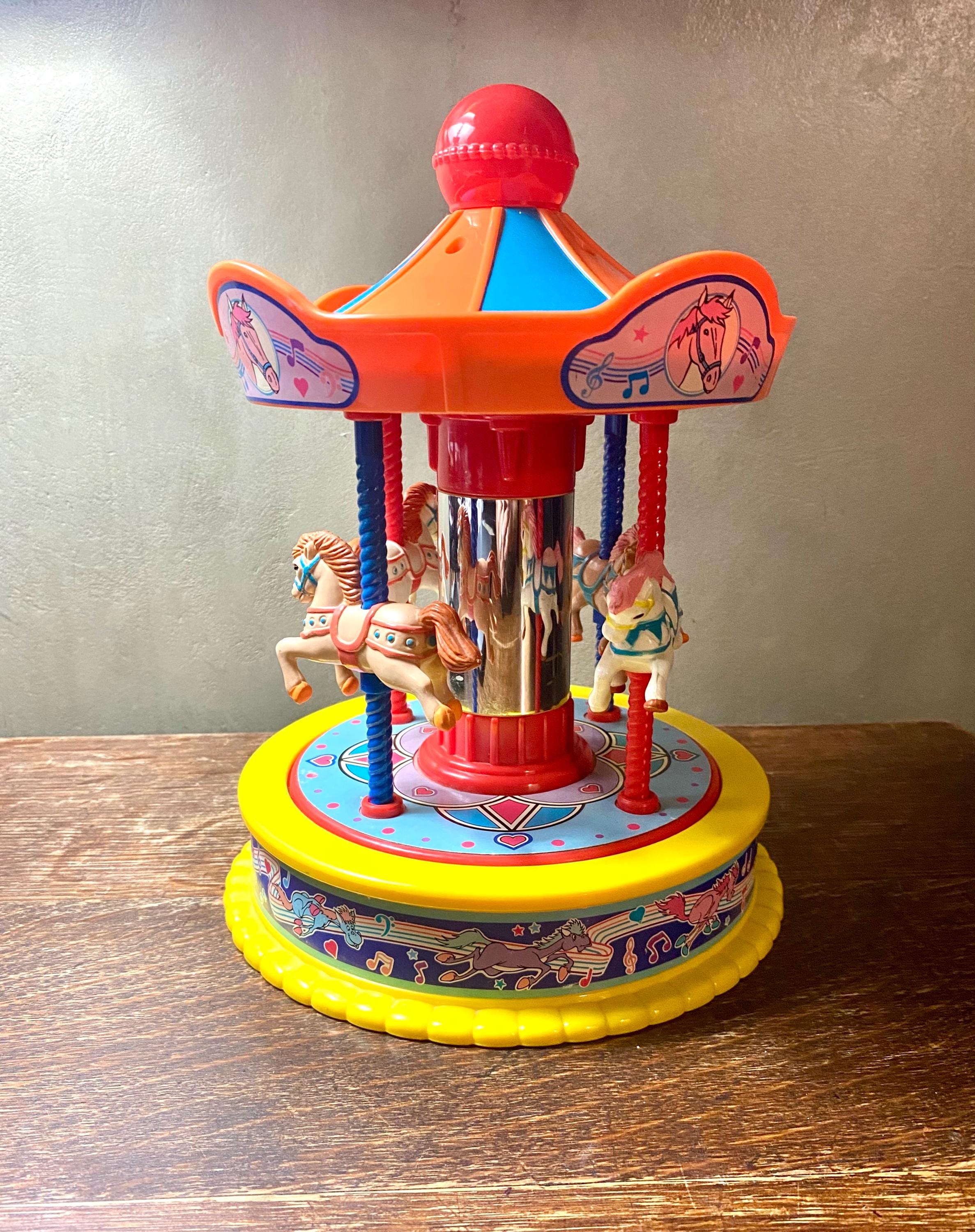 Vintage Carousel Decorative Music Box – 1991 Redbox Toy – Colorful