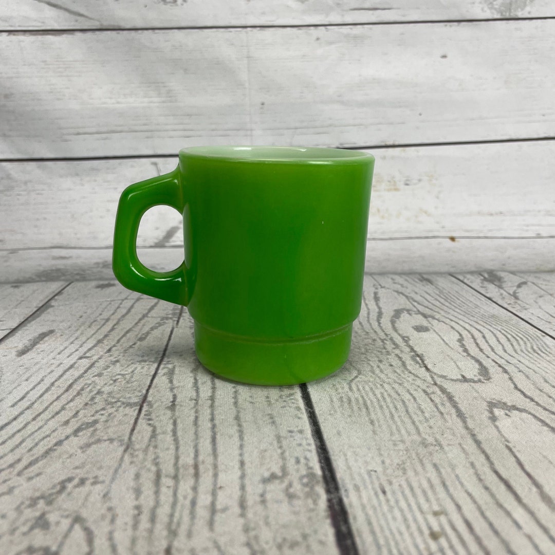 Anchor Hocking Mug Oven Proof Green Coffee Cup Fire King D Etsy