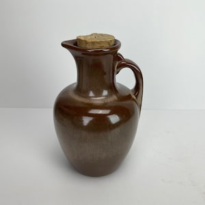 Frankoma Pottery Jug Carafe Cork Top Pitcher Plainsman Creamer 1950s Vintage
