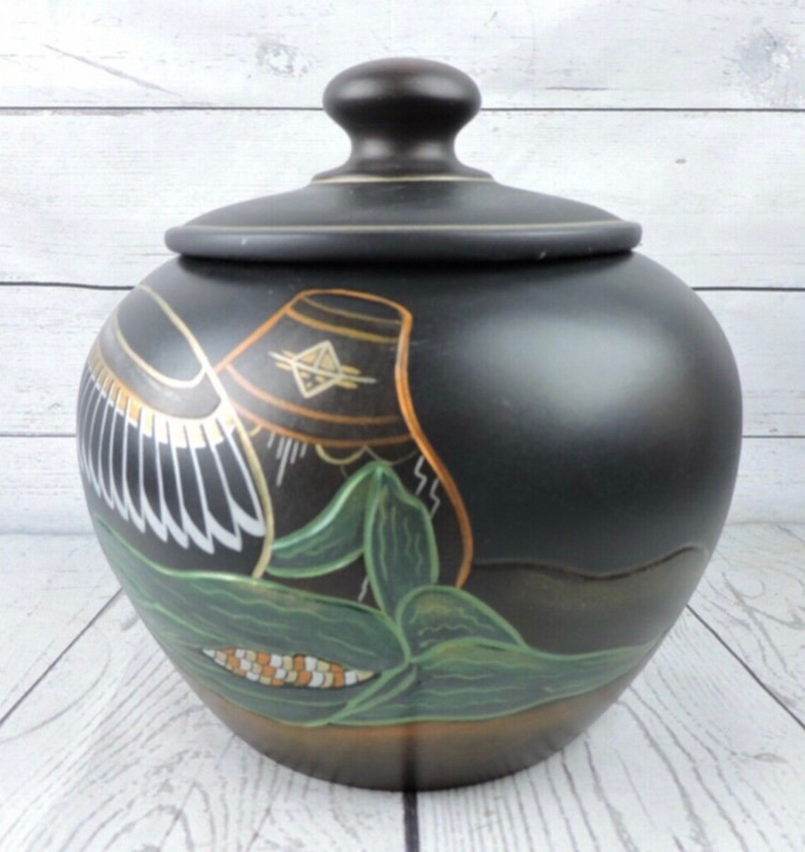 Nandi Original Pottery Lid Southwestern Native American Jar Etsy