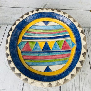Emaille Bemalte Keramik Dekorative Schüssel Runde Botswana Traditionellen Retro Design