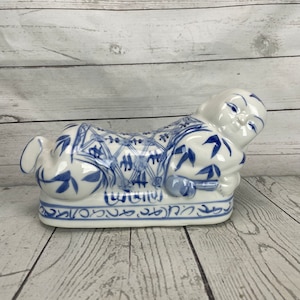 Antique Chinese Porcelain Pillow Headrest Figurine Child Asian Chinoiserie
