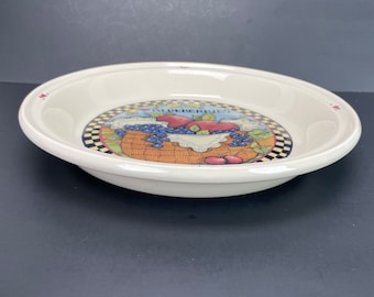 Vintage Certified International Susan Winget Blueberry Pie Plate Tin Baking Dish