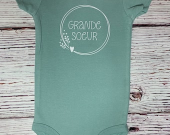 FRENCH - Pregnancy Announcement bodysuit for big brother or big sister