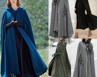 womens black hooded cloak