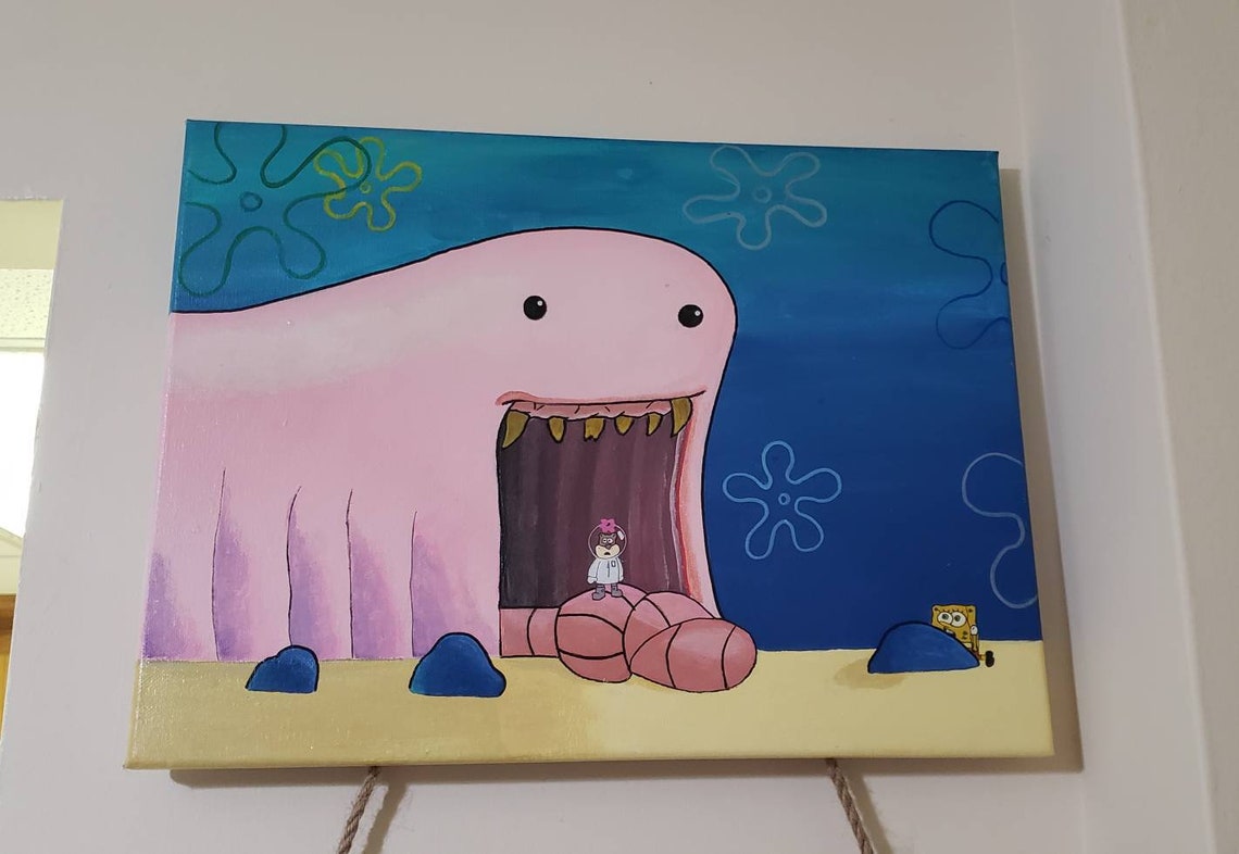 Spongebob Painting Etsy