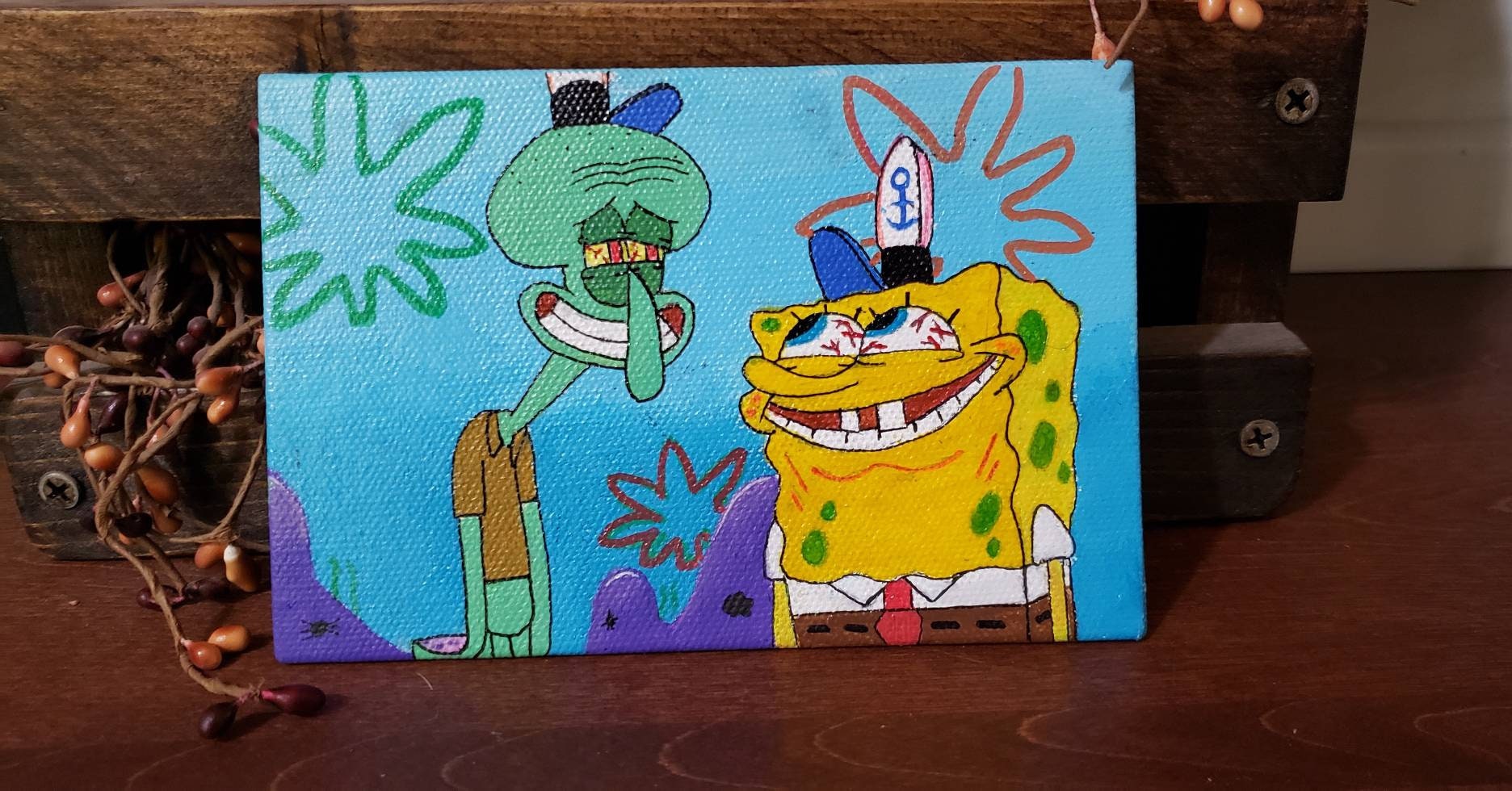 Spongebob Painting | Etsy