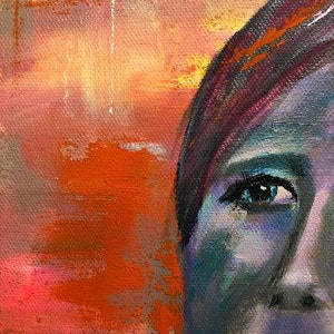 Colorful Native American Abstract Art, Portrait Painting - Etsy