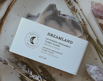 Dreamland - Lavender, Bergamot, Vanilla, and Ylang Ylang Organic Handmade Soap Bar