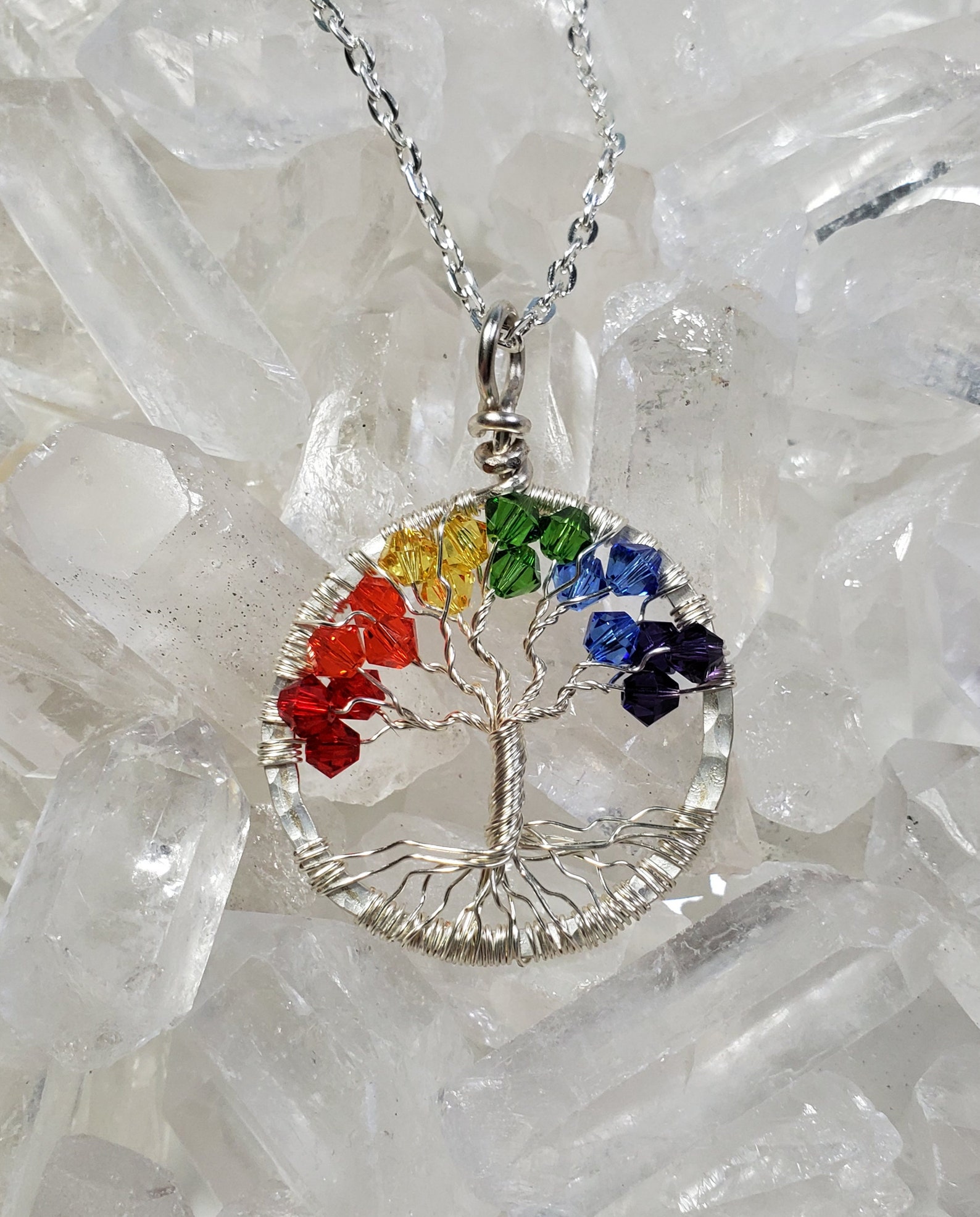 Buy Rainbow Tree of Life Pendant Online in India Etsy