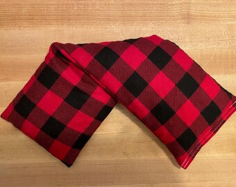 Buffalo Plaid Red/Black Flannel Cherry Pit Microwave Heating Pads
